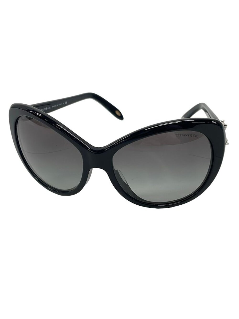 Tiffany & Co Sunglasses Black Silver Clear Flower Bijou Eyewear